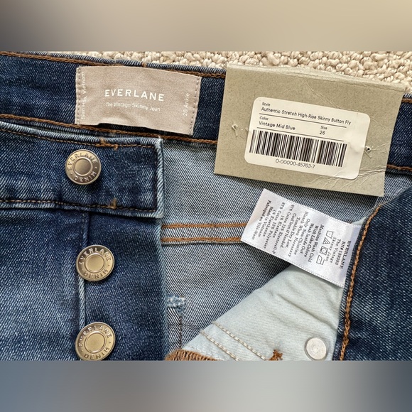 NWT Everlane Vintage Button-fly Skinny Jean - Picture 7 of 7